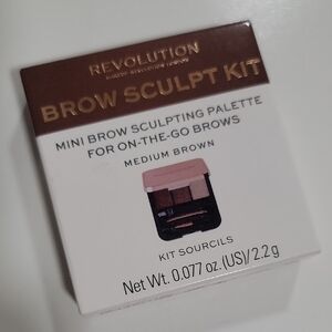 New Revolution Brow Sculpt Kit - Medium Brown Mini Brow Sculpting Palette